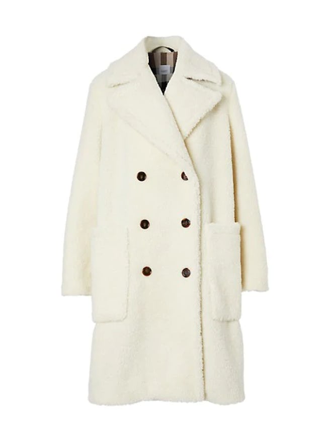 Selby Oversized Double-Breasted Teddy Coat