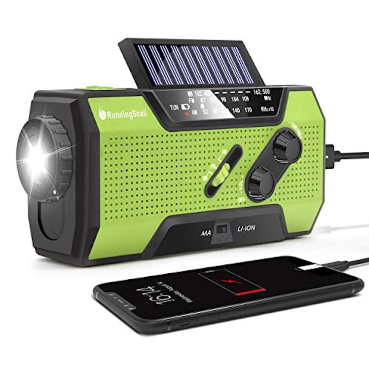 RunningSnail Solar Crank NOAA Weather Radio 