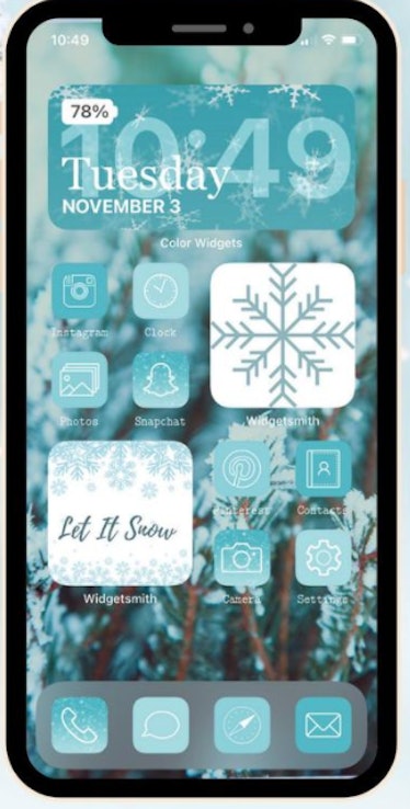 Winter Wonderland iOS 14 Home Screen Design