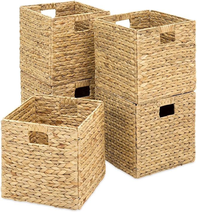 Best Choice Products Collapsible Hyacinth Storage Baskets (5-Pack)