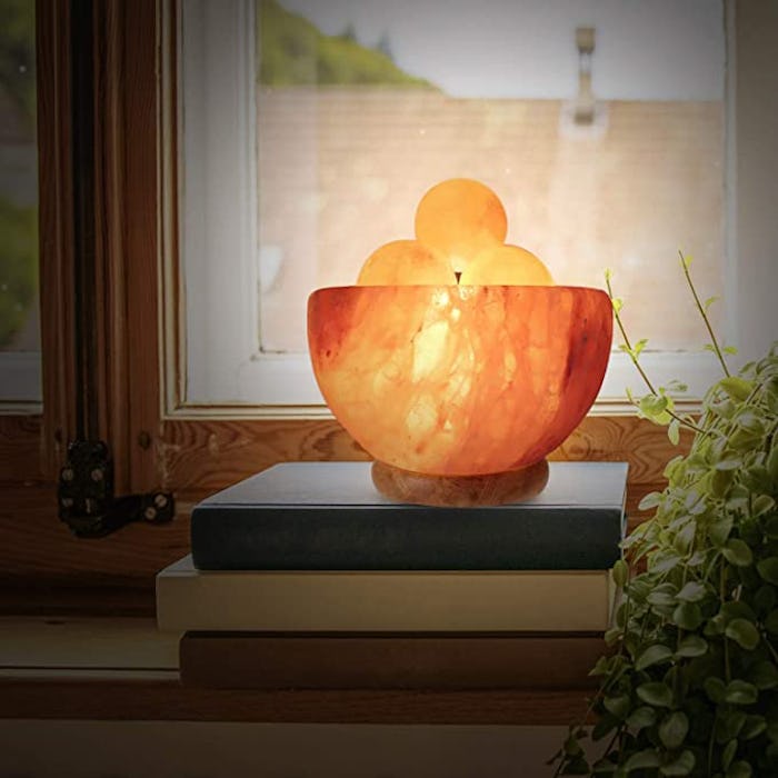 Himalayan Glow Salt lamp with Massage Ball
