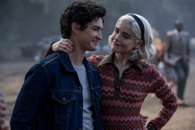 Kiernan Shipka and Gavin Leatherwood in 'Chilling Adventures of Sabrina'