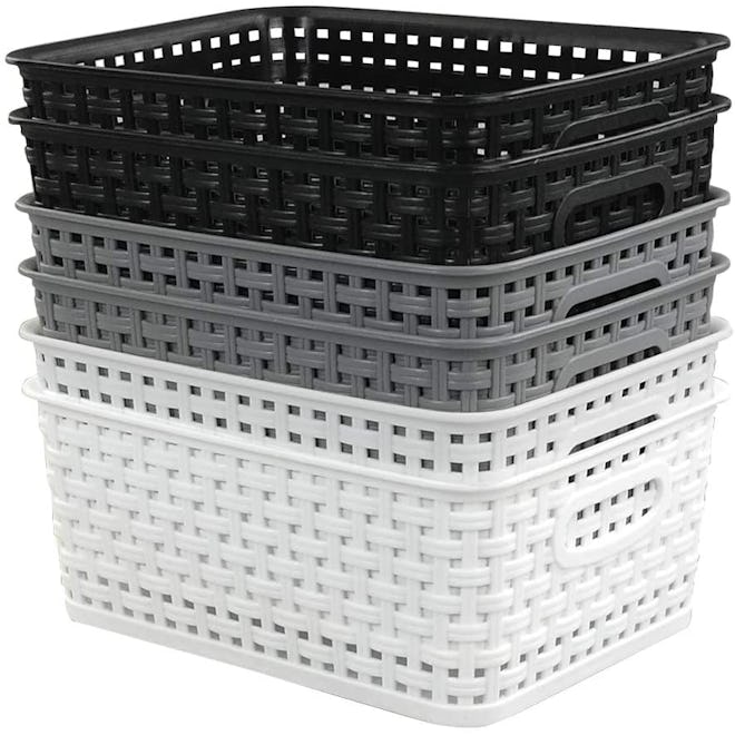 Eagrye Plastic Storage Baskets (6-Pack)