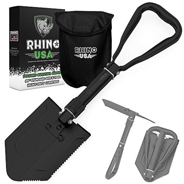 Rhino USA Folding Survival Shovel and Pick