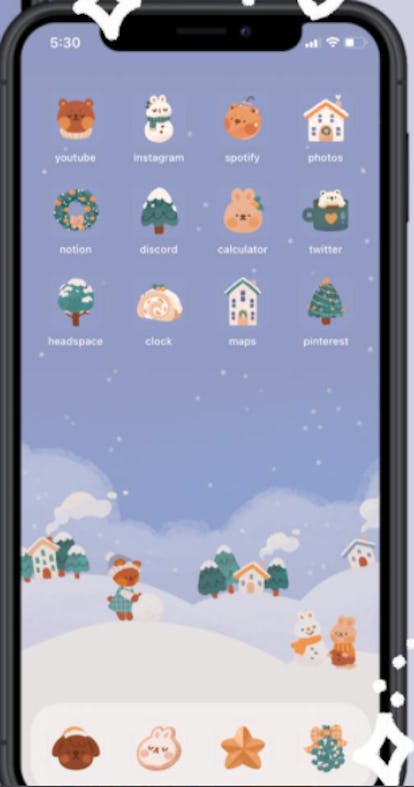 These 22 Winter Ios 14 Home Screen Ideas Feature Cool Tones Cozy Vibes winter ios 14 home screen ideas