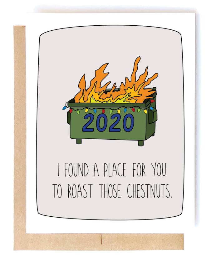 Funny Christmas Card - Dumpster Fire