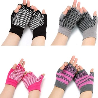 HaveDream Non-Slip Yoga Gloves (4 Pairs)
