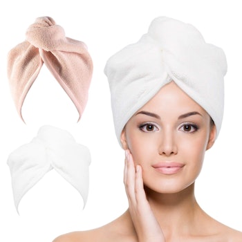 YoulerTex Microfiber Hair Towel (2-Pack)
