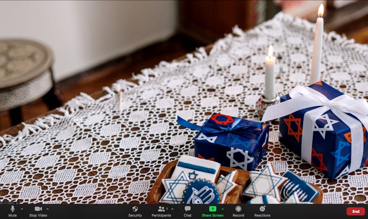 These Hanukkah Zoom backgrounds include so many festive scenes. 