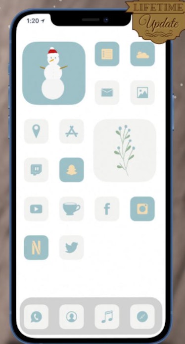 White Winter iOS 15 Home Screen Idea