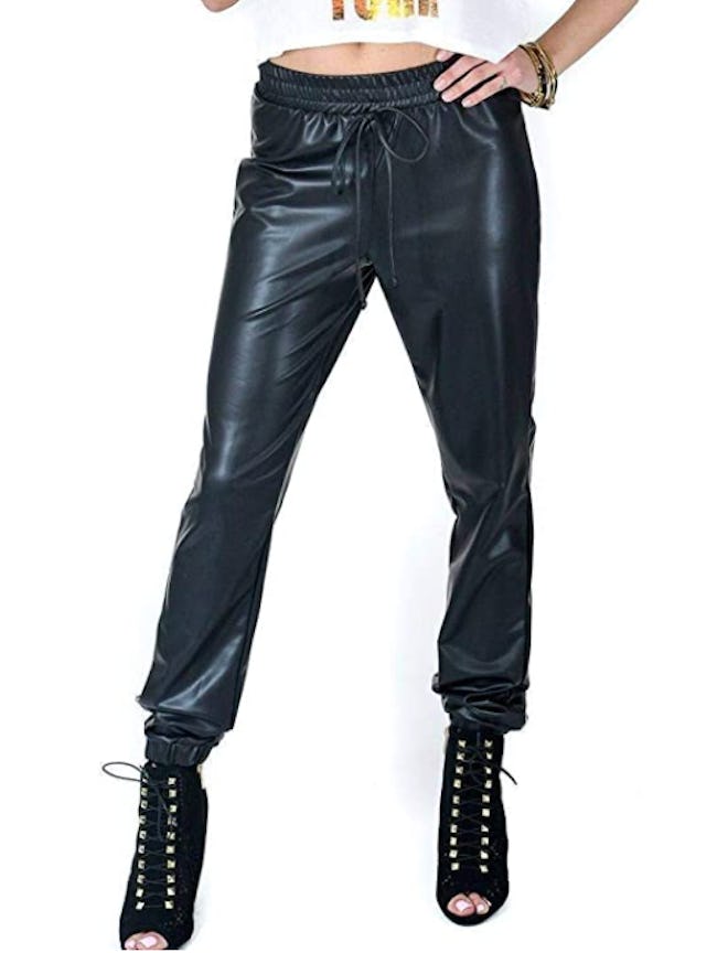 SOHO GLAM Faux Leather Joggers