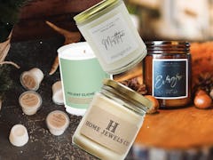 Candle shops on Etsy are filled with holiday scents like evergreen and mistletoe.