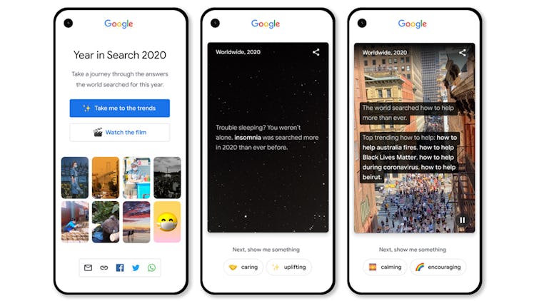 Google's Year in Search 2020 feature now has a trends update.