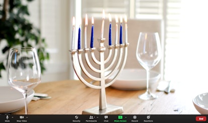 These Hanukkah Zoom backgrounds include so many festive scenes.  