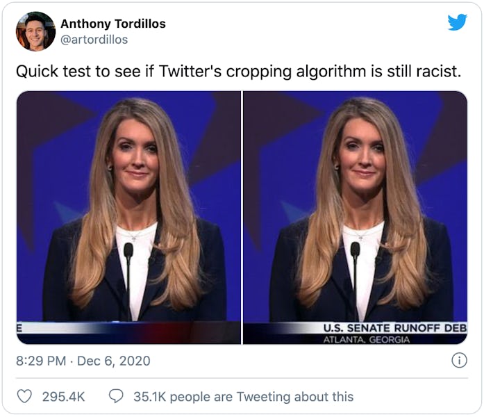 Twitter racist algorithm test