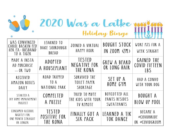 2020 Hanukkah Bingo