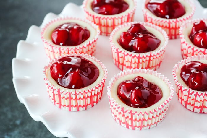 Mini Cherry Cheesecake Cupcakes are a Valentine's Day recipe that is totally Pinterest-worthy.