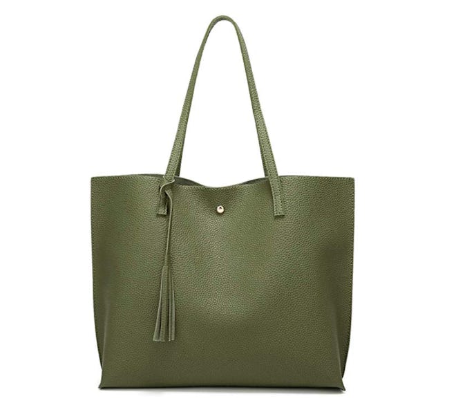 Dreubea Leather Tote Shoulder Bag