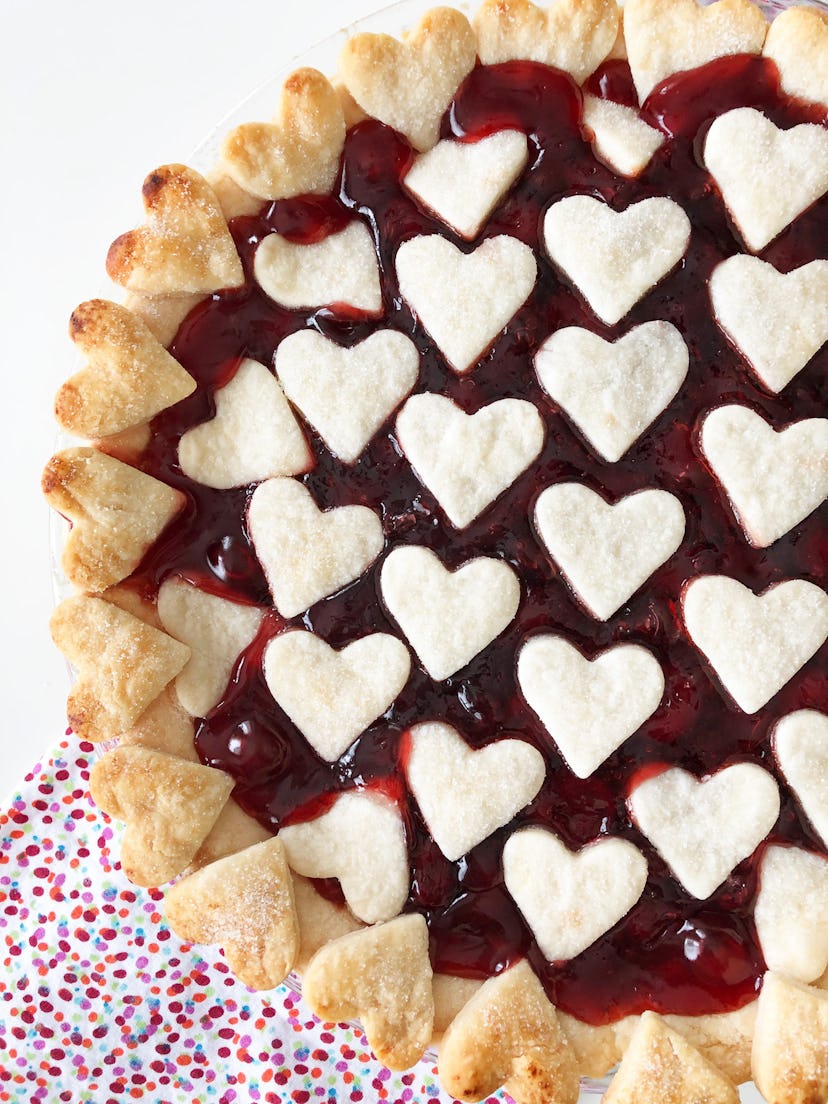 The crust of this Valentine's Day Cherry Pie makes it a Valentine's Day recipe that is completely Pi...