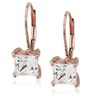 Amazon Collection Rose Gold Cubic Zirconia Earrings