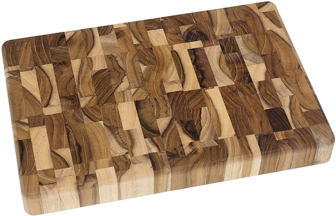 Lipper International Teak Wood End Grain Cutting Board