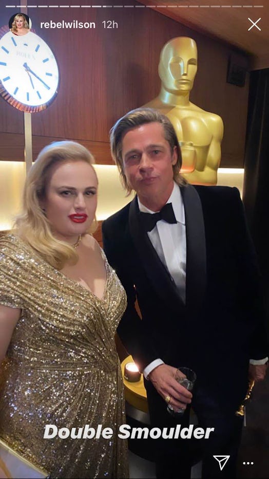 Rebel Wilson and Brad Pitt, 2020 Oscars