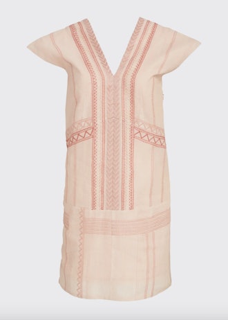 Priscila Embroidered Linen Mini Dress