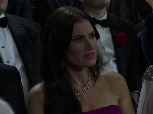 Idina Menzel reacting to Eminem's 2020 Oscars performance.