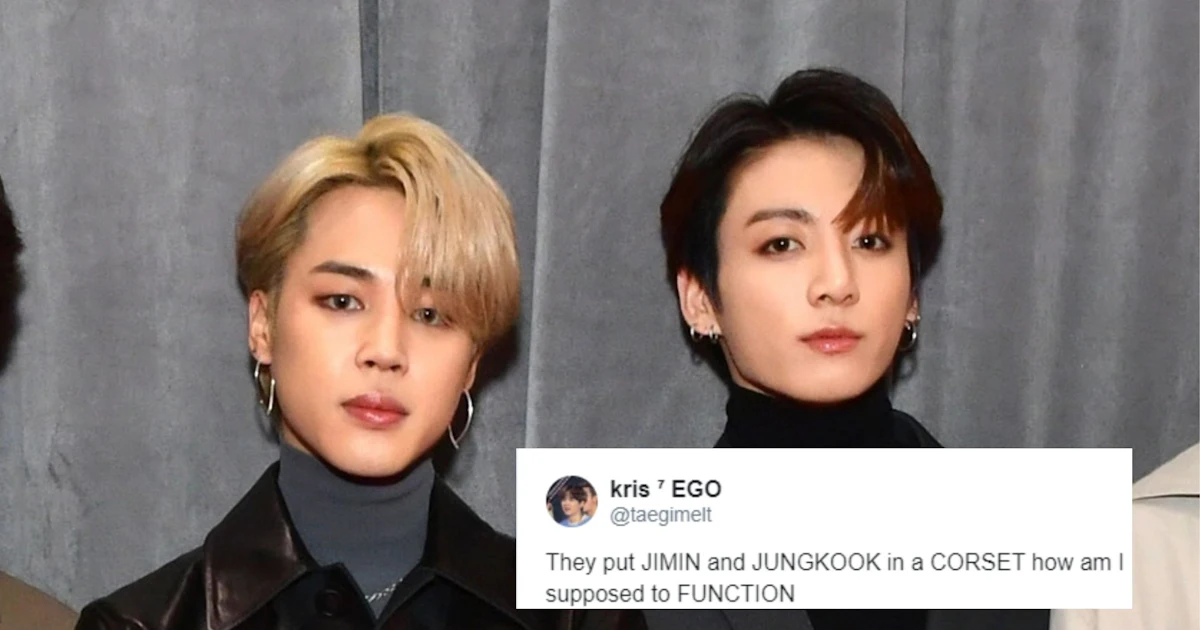 The Tweets About Jungkook & Jimin's Corsets In BTS' Concept Photos Are Wild