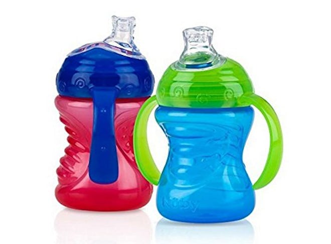 Nuby Two-Handle No-Spill Super Spout Grip N' Sip Cups (2-Pack)