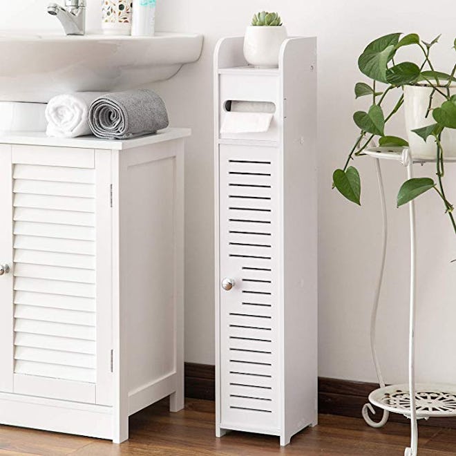 AOJEZOR Bathroom Storage Corner Floor Cabinet 