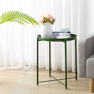 HollyHOME Tray Metal End Table