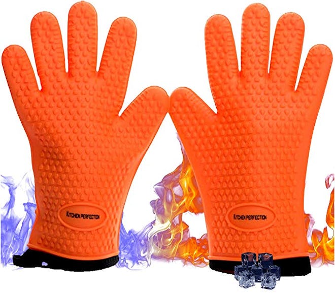 Kitchen perfection Silicone Smoker Oven Gloves 