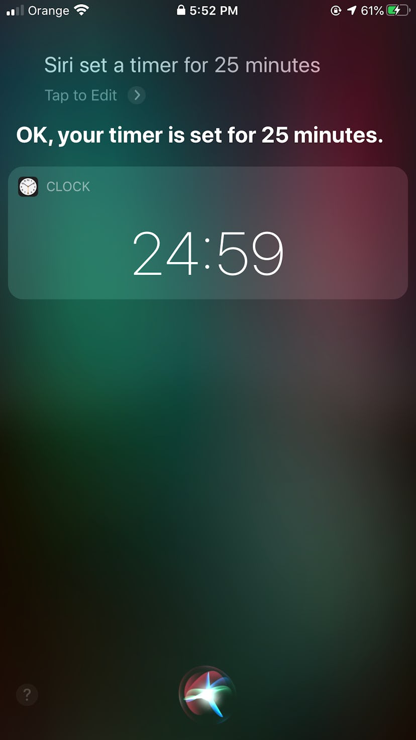 Siri lets you set timers for different tasks just by using your voice. 