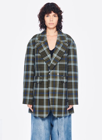 Spencer Plaid Sculpted Blazer