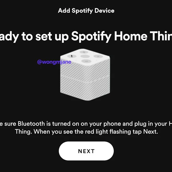 Thinklab Spotify Thing Spotify appears to be testing a smart speaker called ‘Home Thing’