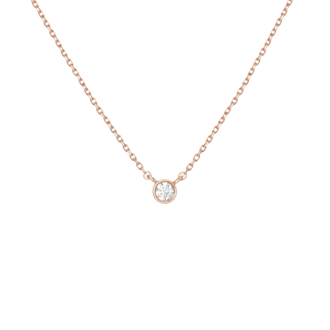 Rose Gold XL Diamond Bezel Necklace