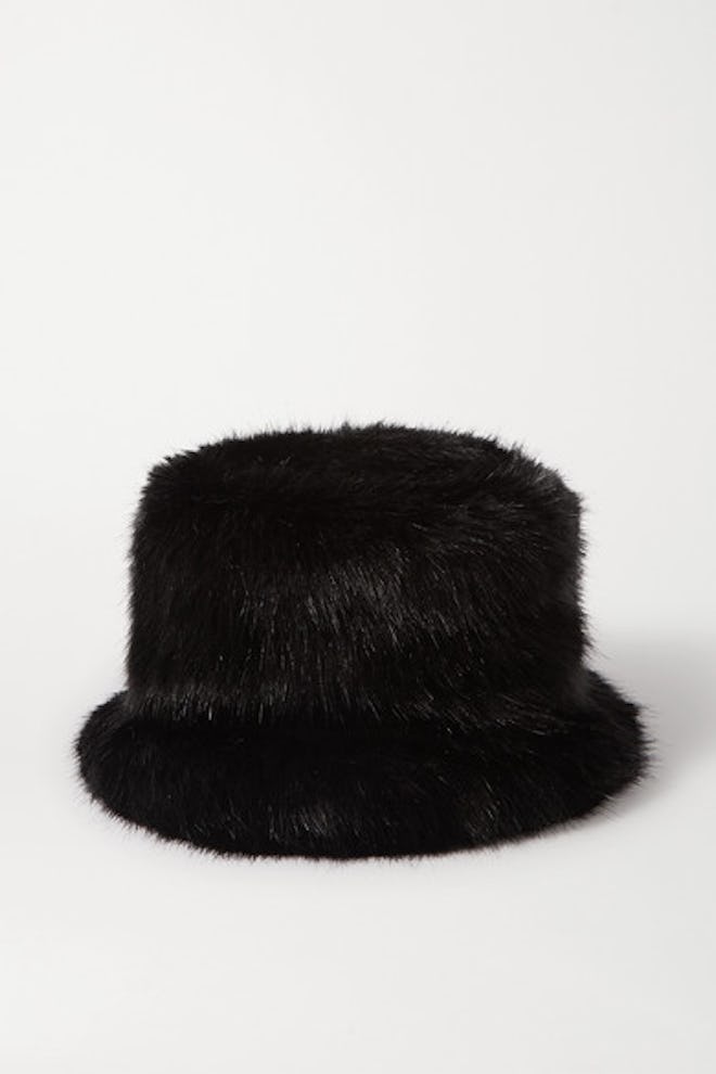 Cat Faux Fur Bucket Hat