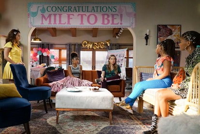 The roommates threw Nomi a baby shower on the Feb. 13 episode of 'grown-ish.'