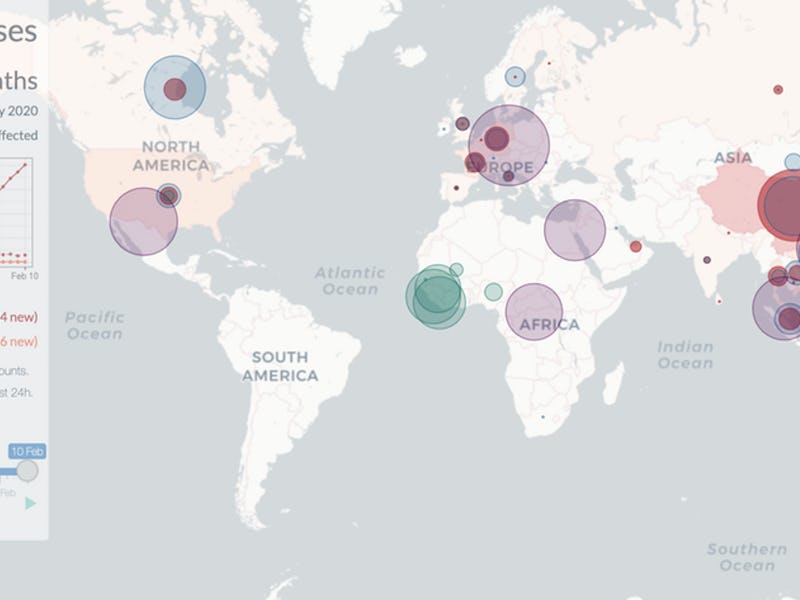 Coronavirus outbreak mapper.