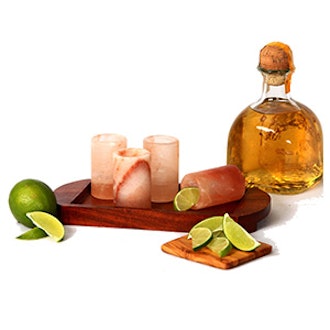 The Spice Lab Pink Himalayan Salt Tequila Shot Glasses