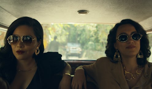 Teresa Ruiz as Isabella Bautista and Mayra Hermosillo as Enedina Arellano Félix in 'Narcos: Mexico' ...
