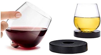 Aura Glass Stemless Aerating Wine Glasses (Set Of 2)