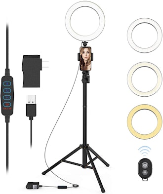 QIAYA Selfie Ring Light with Tripod Stand