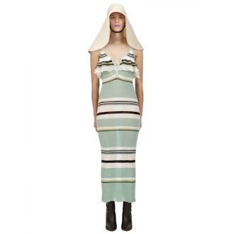 Mint Multi Stripe Knit Cami Dress