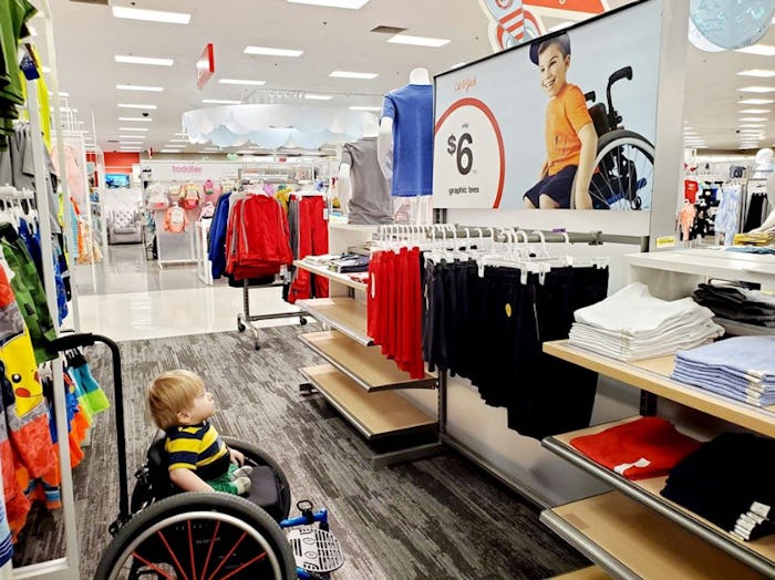 A little boy in a wheelchair was transfixed by a Target ad that looked "just like him."
