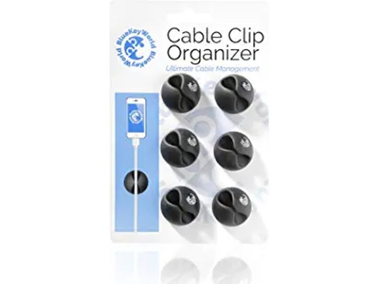 Blue Key World Cable Clip Organizer (6-pack)