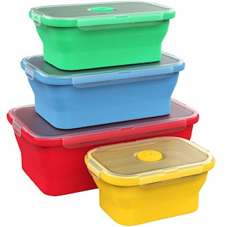 Vremi Silicone Food Storage Containers (4-Pack)