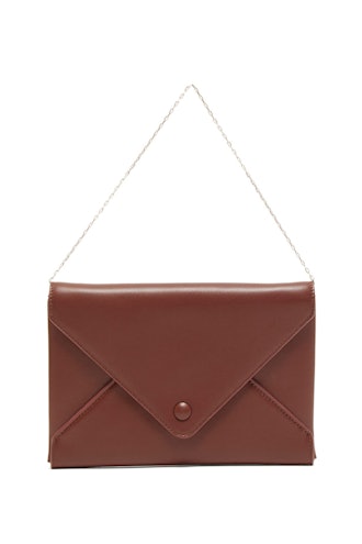 The Row Envelope Chain-Handle Leather Clutch 