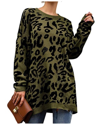 PRETTYGARDEN Women’s Casual Leopard Print Sweater